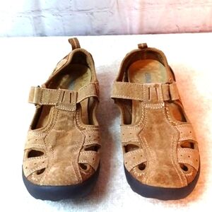 Cuddles Tan  Suede Leather Suede Mary Janes Brand New 6W
